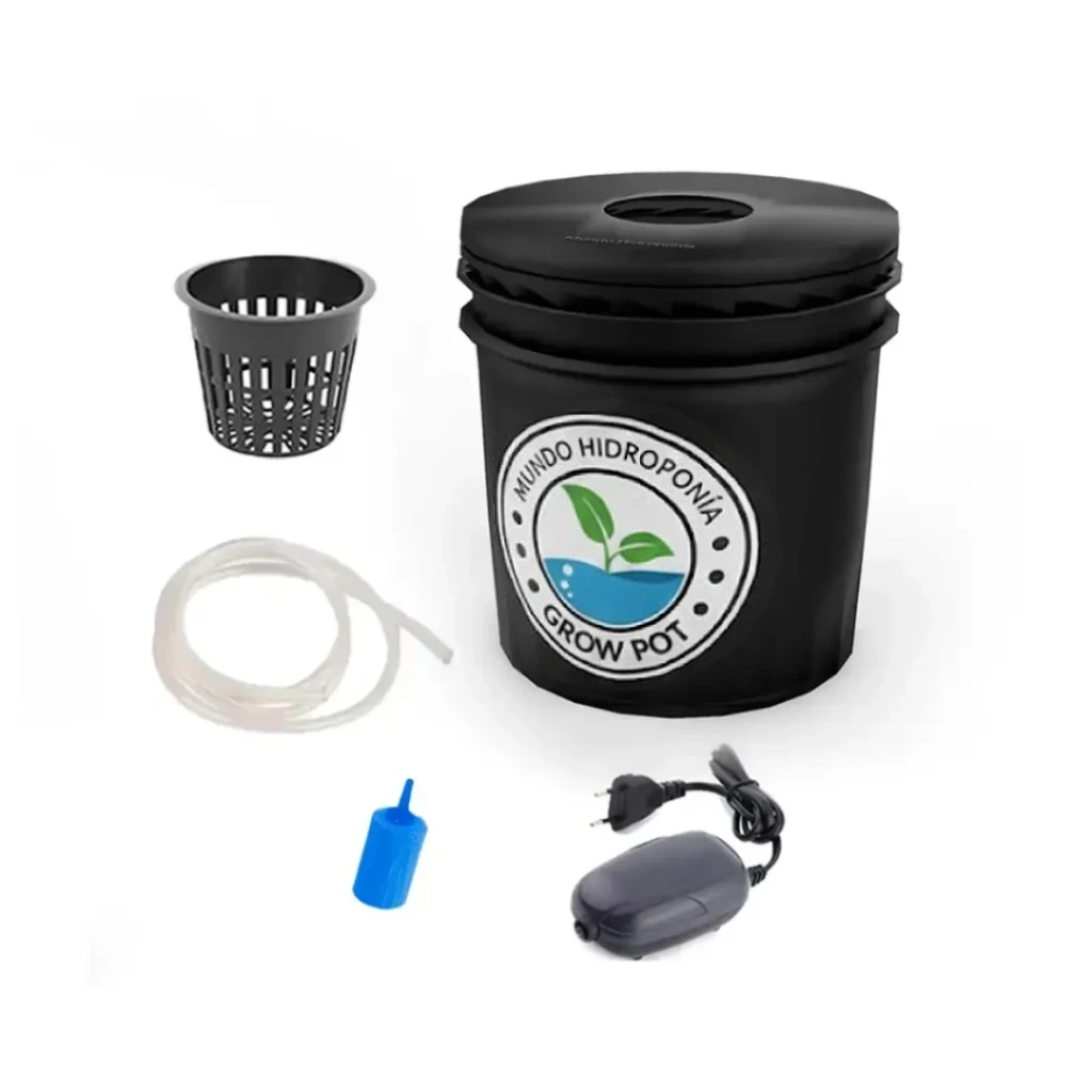 Grow Pot Económico - DWC Hydro Bucket Kit con Bomba de Aire y Accesorios (8L)