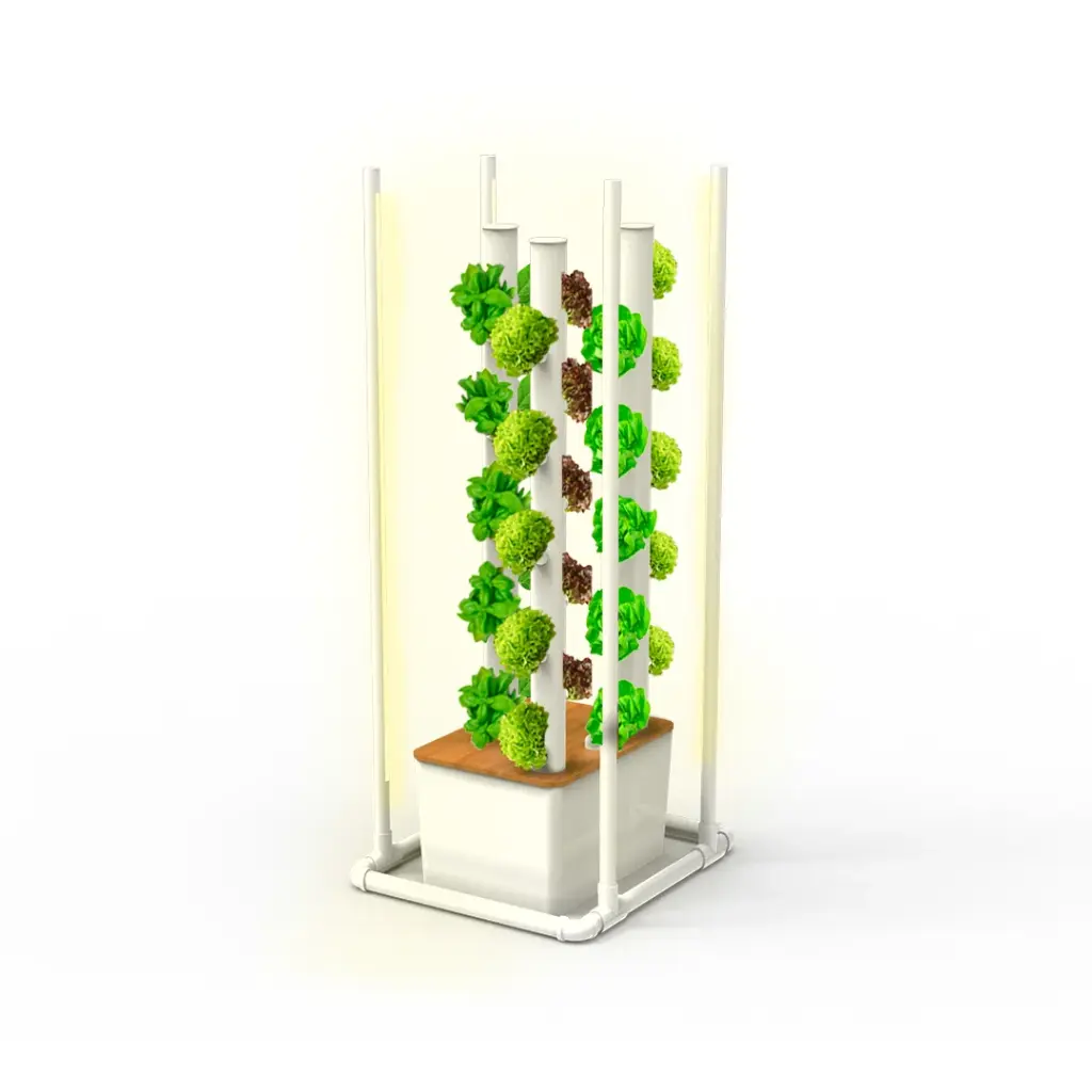 Kit Hidropónico N19 Sistema Torre para 30 Plantas, Jardín Completo con Nutrientes, Semillas y Accesorios (No)
