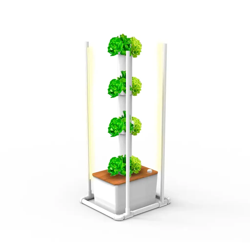 Kit Hidropónico N6W Sistema Torre para 20 Plantas, Jardín Completo con Nutrientes, Semillas y Accesorios (No)