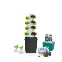 Kit Hidropónico N6 Sistema Torre para 20 Plantas, Jardín Completo con Nutrientes, Semillas y Accesorios