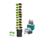 Kit Hidropónico N6P Sistema Torre para 50 Plantas, Jardín Completo con Nutrientes, Semillas y Accesorios