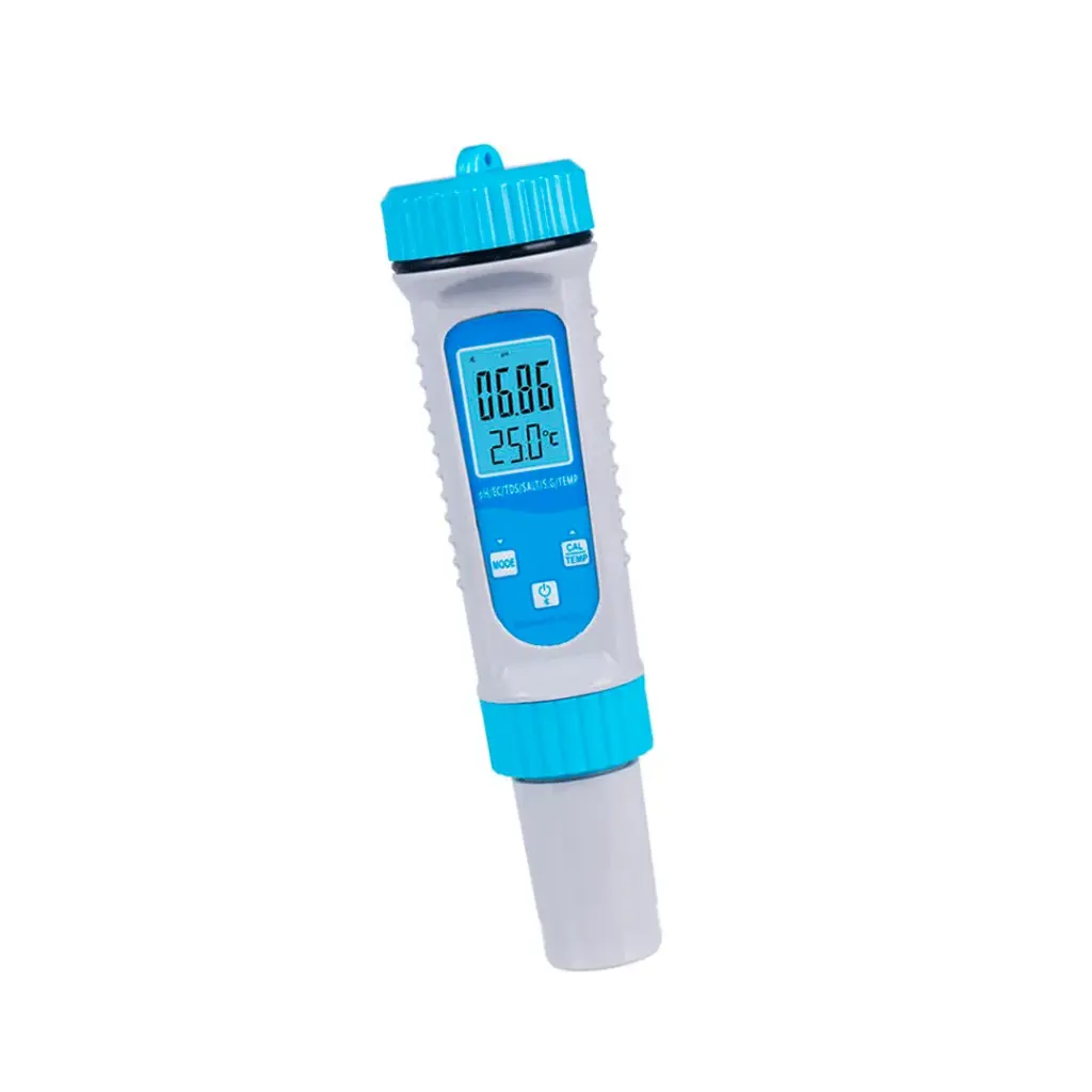 [SMA-00017] Medidor 6 En 1: pH EC TDS Temp, Auto Calibra Smart Tuya SMH-6