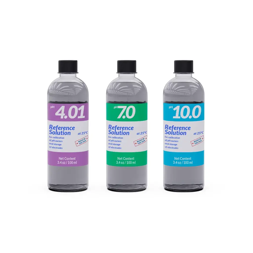 Kit de Buffer pH, 4.01, 7.0 y 10.0 (100ml c/u)